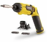 POWER plus Akkuschrauber POWX00410-4V Li-Ion elektrischer Schraubendreher mit 4 Nm,