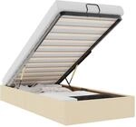 vidaXL Ottoman-Bett ohne Matratze Creme 90x200 cm Stoff, Bettrahmen,...