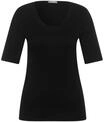 Street One Damen A317665 Basic Kurzarmshirt, Schwarz, 36