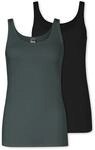 Schiesser Damen 2 Pack Tr&auml;gertop Unterhemd - Modal Essentials