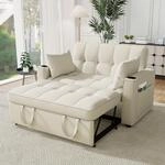 Merax Schlafsofa 2-Sitzer Sofa mit Schlaffunktion, Klappbares 3-in-1 Schlafcouch mit
