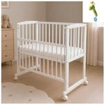 Baby Delux Beistellbett Babybett wei&szlig; 90x40 cm Stubenwagen h&ouml;henverstellbar...