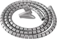 Fellowes CableZip Kabelschlauch, L&auml;nge 200 cm, Durchmesser 2 cm - Silber