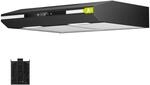 CIARRA CBCB6921 A+ Dunstabzugshaube Unterbau 60cm Umluft & Abluft Schwarz