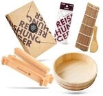 Reishunger Sushi Equipment Box XXL mit Hangiri Holzsch&uuml;ssel, inkl. Premium Sushi