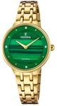 Festina Damenuhr Analog aus Edelstahl 316l Goldfarben | Quarzwerk,