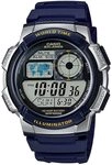 Casio World Time Illuminator - 5 Alarme, 10 Jahre Batterieschwarzgrau (&Oslash; 40 mm) (&Oslash;