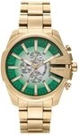 Diesel Mega Chief Slim Watch for Men, Chronograph Movement with Stainless Steel or