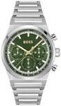 BOSS Chronograph Quarz Uhr f&uuml;r Herren Kollektion Candor Chrono mit Silbernes