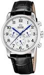 JAGUAR Swiss Made Herrenuhr Chronograph aus Leder Schwarz | Quarzuhr, Kalender,