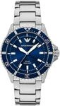 Emporio Armani Herren 42MM Silberfarbene Edelstahluhr, AR11697