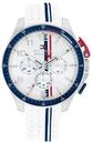 Tommy Hilfiger Chronograph Quarz Uhrf&uuml;r Herren mit Weisses Silikonarmband - 1792167