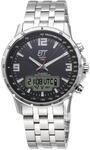 ETT Eco Tech Time Funk Solar Weltzeit Herren Uhr Chronograph mit Edelstahl...
