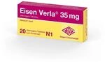 Eisen Verla 35 mg &ndash; Gut vertr&auml;gliche, &uuml;berzogene Tabletten bei Eisenmangel,
