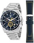 Maserati Herrenuhr aus Stahl, Chronograph, Analog, 43 mm,...