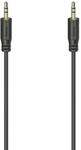 Hama Flexi-Slim Audiokabel, Klinke 3,5mm / f Stecker, gold, schwarz, 0,75m