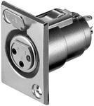 goobay Wentronic XLR 187 &ndash; 3 XLR FM Edelstahl Aderverbinder &ndash; Verbinder F&auml;den
