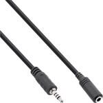 InLine 99308E Klinken Adapterkabel 4pol. 2,5mm Stecker / 4pol. 3,5mm Buchse, 2m