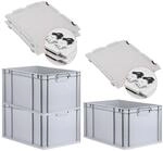 PROREGAL SuperSparSet 3x Eurobox NextGen Economy mit Scharnierdeckel & schwarzen