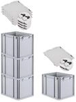 PROREGAL SuperSparSet 4x Eurobox NextGen Economy mit Scharnierdeckel & schwarzen
