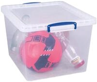 Aufbewahrungskiste, stapelbar, durchsichtig, Kunststoff, transparent, 33.5 Litre