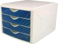 helit H6129534 - Schubladenbox &bdquo;the chameleon, 4 Schubladen, blue knight, blau