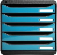 Exacompta 3097282D Premium Ablagebox mit 5 Schubladen f&uuml;r DIN A4+ Dokumente.