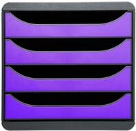 Exacompta 310720D Premium Ablagebox mit 4 Schubladen f&uuml;r DIN A4+ Dokumente.