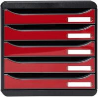 Exacompta 3097218D Premium Ablagebox mit 5 Schubladen f&uuml;r DIN A4+ Dokumente.