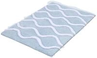 Kleine Wolke Badteppich Piana Stahlblau 70 x 120 cm | OEKO-TEX zertifiziert,