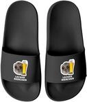 MoonWorks&reg; Badeschlappen Herren Damen Unisex mit Spruch Lecker Bierchen Schlappen