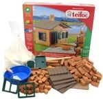 teifoc Haus mit Grill - Steinbaukasten 5210, Modellbau mit 180+ Bauteilen | DIY