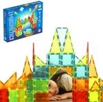 Geomag - Magnetic Tiles Gems 60 Teile, Magnetspiel f&uuml;r Kinder mit Fliesen in 4