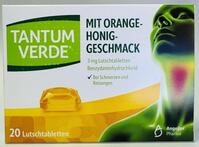 Tantum Verde Lutschtabletten mit Orange-Honig-Geschmack 3 mg | 20 St&uuml;ck