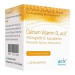 CALCIUM VITAMIN D3 acis 500 mg/400 I.E. Kautabl. 100 St