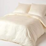 Homescapes 3-teiliges Bio-Bettw&auml;sche-Set Creme-vanille aus 100% Bio-Baumwolle,...