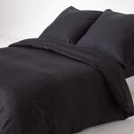 Homescapes 2-teiliges Damast-Bettw&auml;sche-Set schwarz, &auml;gyptische Baumwolle mit