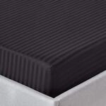 HOMESCAPES Damast Spannbettlaken 100x200 cm schwarz mit Satin-Streifen, 100%