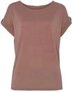 Lascana Damen Kurzarmshirt | fixierter &Auml;rmelumschlag, locker fallende Passform,