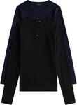Tommy Jeans Damen 2er Pack Langarmshirts Slim Essential Rib Rundhalsausschnitt