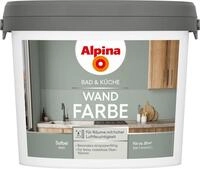 Alpina Bad & K&uuml;che Wandfarbe &ndash; matte Innenfarbe f&uuml;r Feuchtr&auml;ume, hohe...