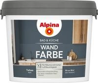 Alpina Bad & K&uuml;che Wandfarbe &ndash; matte Innenfarbe f&uuml;r Feuchtr&auml;ume, hohe...