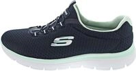 Skechers Damen Summits 12980 Trainers, Navy Mesh/ Aqua Trim, 43 EU