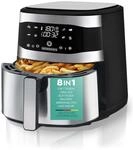 HEINRICHS Hei&szlig;luftfritteuse Air Fryer aus Edelstahl mit digitalen LED-Display LCD