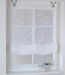 Raffrollo &Ouml;senrollo Weiss transparent maritim Seabird Breite 45 cm x H&ouml;he 130 cm