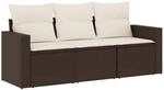 vidaXL Garten Sofa Garnitur 3-TLG., Gartenm&ouml;bel Set mit Kissen, Sitzgruppe f&uuml;r