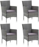 vidaXL 4X Garten Essstuhl Gartenstuhl Gartensessel Stuhl Sessel Stuhlset