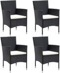 vidaXL 4X Garten Essstuhl Gartensessel Gartenstuhl Stuhl Sessel St&uuml;hle Gartenm&ouml;bel