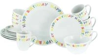 CreaTable, 24166, Serie Happy Birthday, 16-teiliges Geschirrset f&uuml;r 4 Personen,