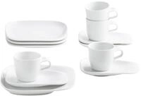 KAHLA 15F254A90015C Elixyr Kaffeeservice 12tlg. | eckiges wei&szlig;es Geschirrset f&uuml;r 4